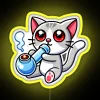 Cat Smoking A Bong RGB Neon Sign - Image 5