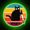 Cat What Funny Murderous Black Cat With Knife RGB Neon Sign - Image 3
