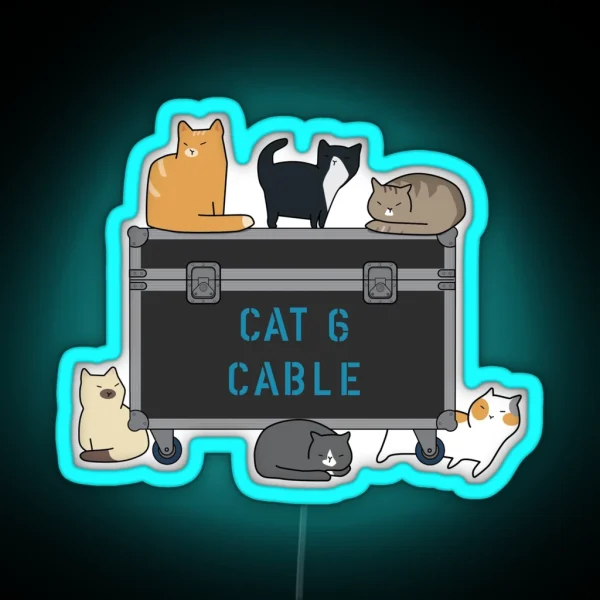 CAT6 Cable Crate RGB Neon Sign