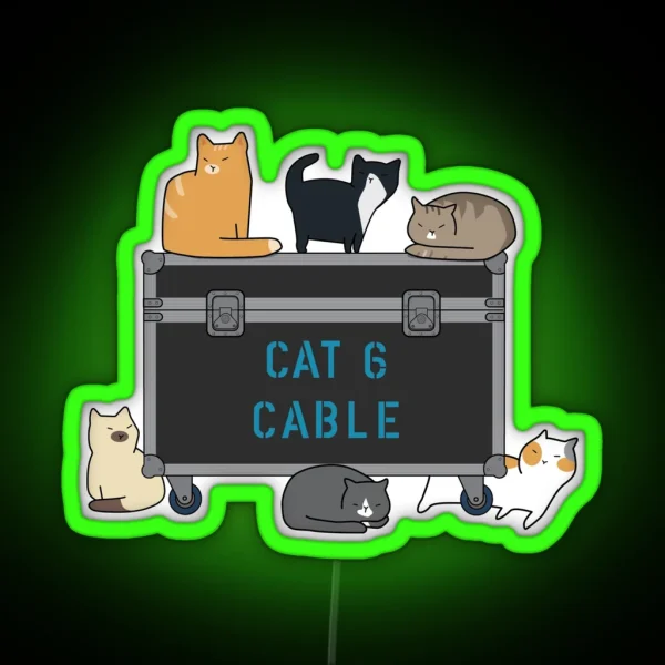 CAT6 Cable Crate RGB Neon Sign