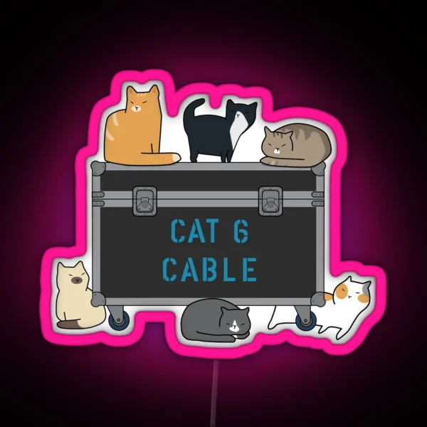 CAT6 Cable Crate RGB Neon Sign