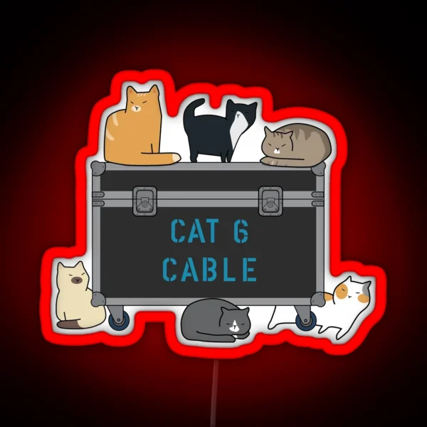 CAT6 Cable Crate RGB Neon Sign