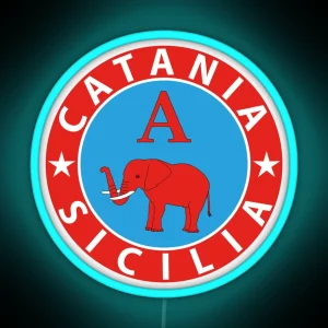 Catania Sicily Sicilia Flag Coat Of Arms RGB Neon Sign