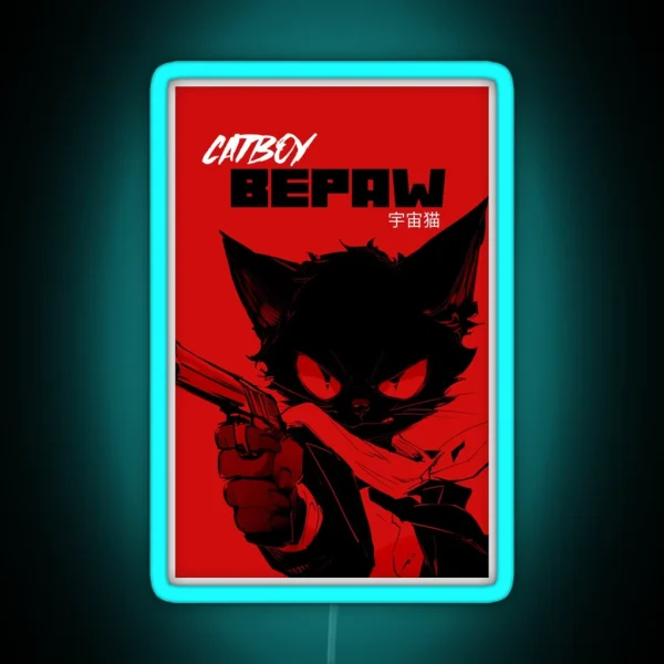 Catboy Bepaw Gear RGB Neon Sign
