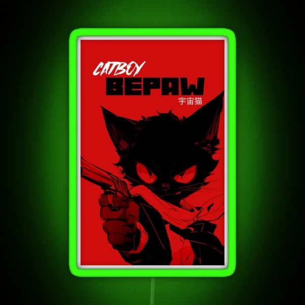 Catboy Bepaw Gear RGB Neon Sign