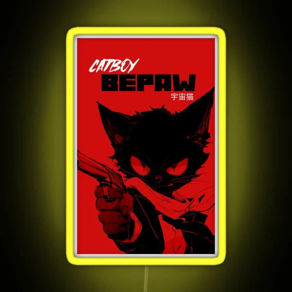 Catboy Bepaw Gear RGB Neon Sign