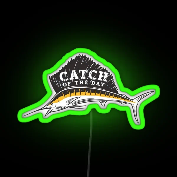 Catch Of The Day Sail Fish RGB Neon Sign