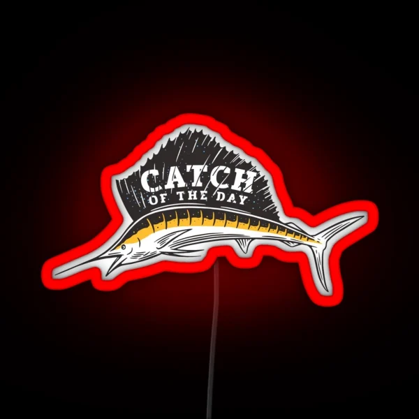 Catch Of The Day Sail Fish RGB Neon Sign