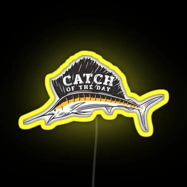 Catch Of The Day Sail Fish RGB Neon Sign