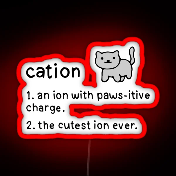 Cation Definition RGB Neon Sign