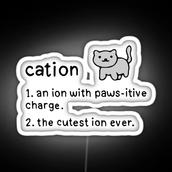 Cation Definition RGB Neon Sign