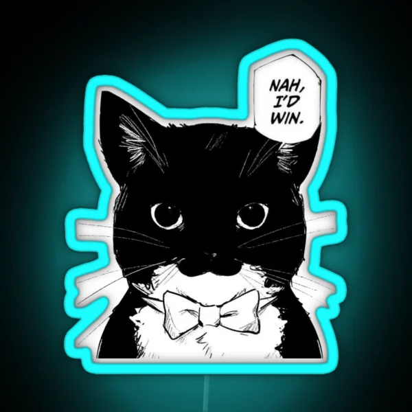 Catoru Gojo Nah I D Win Cat RGB Neon Sign