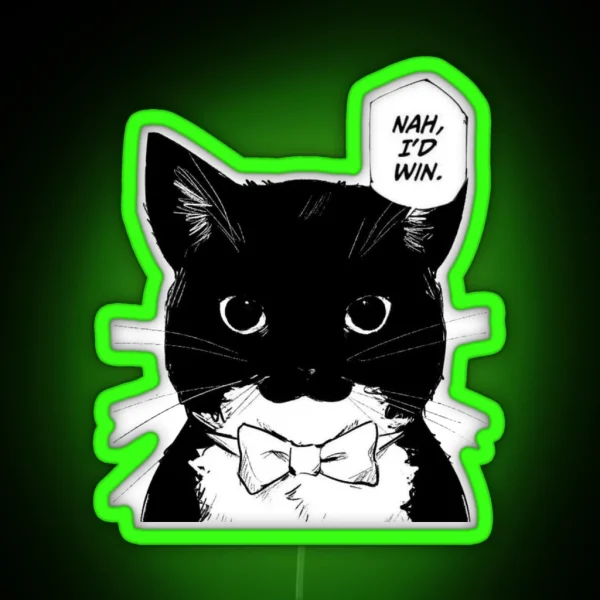 Catoru Gojo Nah I D Win Cat RGB Neon Sign