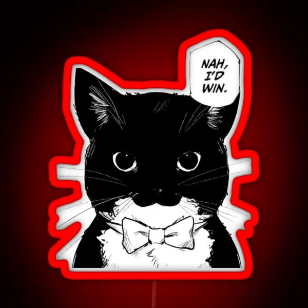 Catoru Gojo Nah I D Win Cat RGB Neon Sign