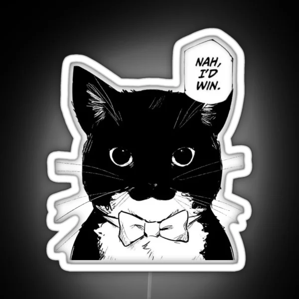 Catoru Gojo Nah I D Win Cat RGB Neon Sign