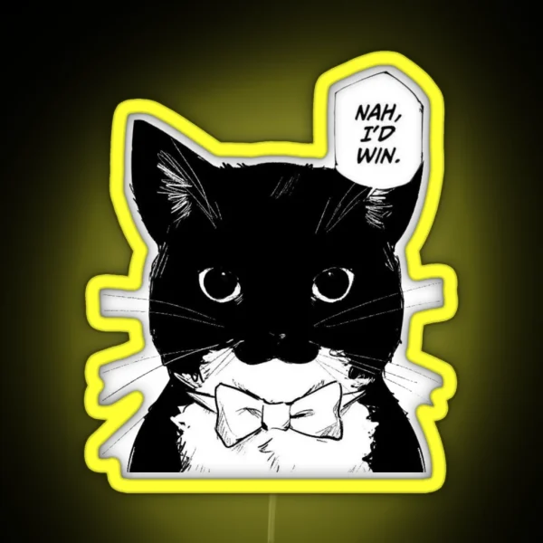Catoru Gojo Nah I D Win Cat RGB Neon Sign