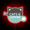 Cats And Coffee RGB Neon Sign - Image 2