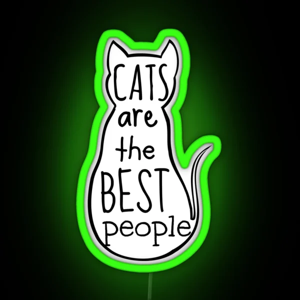 Cats Are The Best People RGB Neon Sign