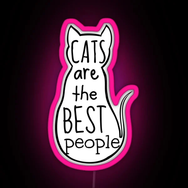 Cats Are The Best People RGB Neon Sign