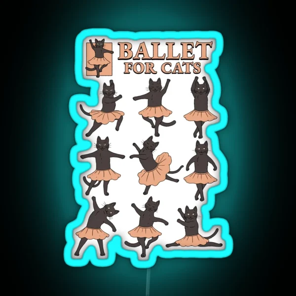Cats Ballet RGB Neon Sign
