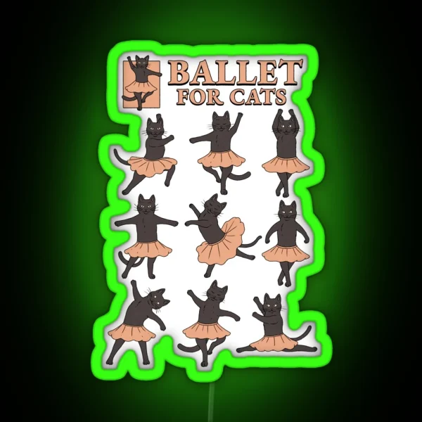 Cats Ballet RGB Neon Sign