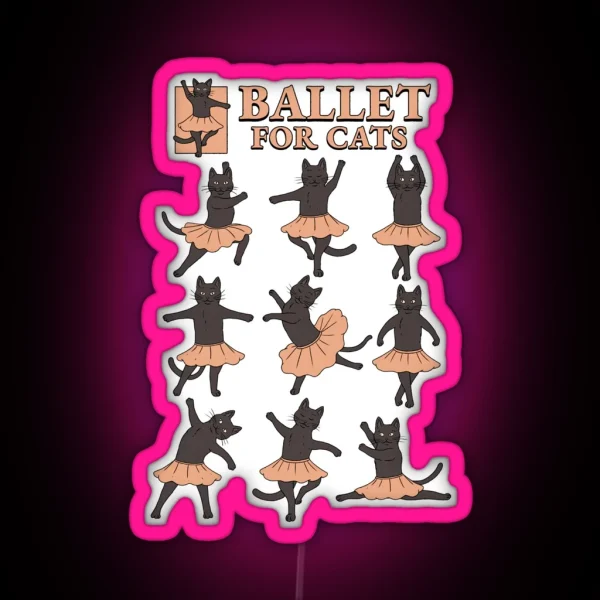Cats Ballet RGB Neon Sign