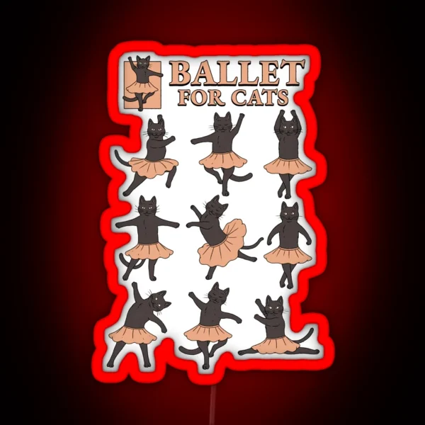 Cats Ballet RGB Neon Sign
