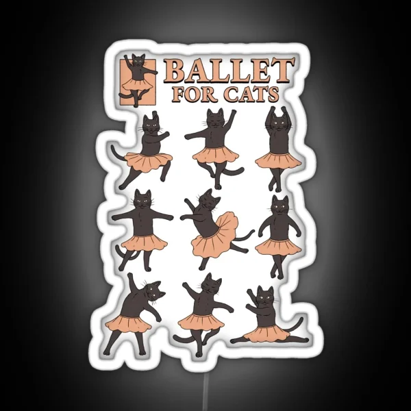 Cats Ballet RGB Neon Sign