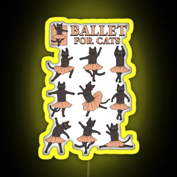 Cats Ballet RGB Neon Sign