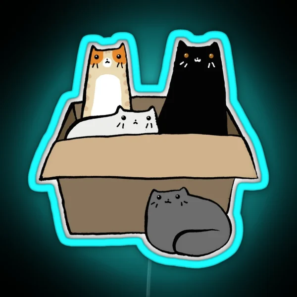 Cats In A Box RGB Neon Sign