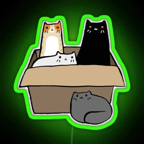 Cats In A Box RGB Neon Sign