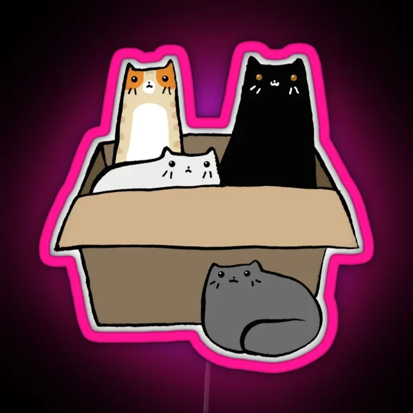 Cats In A Box RGB Neon Sign