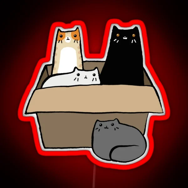 Cats In A Box RGB Neon Sign