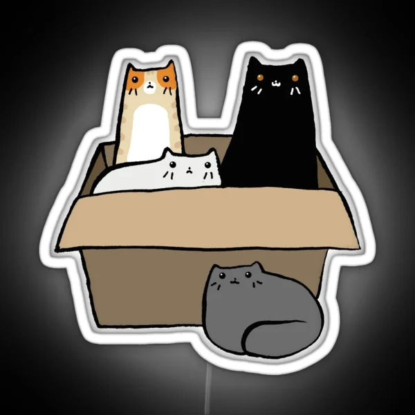 Cats In A Box RGB Neon Sign