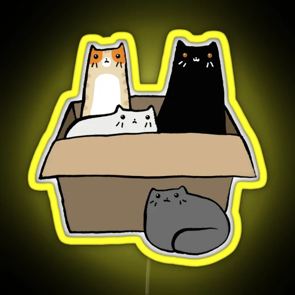 Cats In A Box RGB Neon Sign