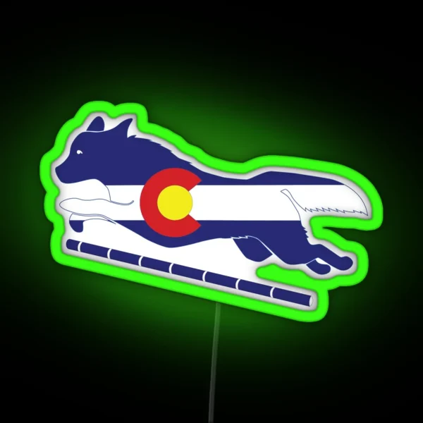 Cattle Dog Colorado Agility Dog RGB Neon Sign