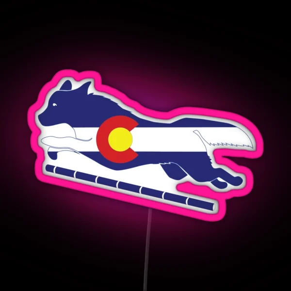 Cattle Dog Colorado Agility Dog RGB Neon Sign