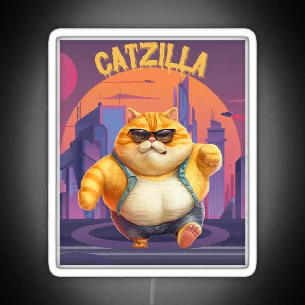 Catzilla Funny RGB Neon Sign
