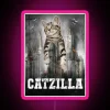 Catzilla Gift Funny Cat Cat Gifts For Him RGB Neon Sign - Image 6