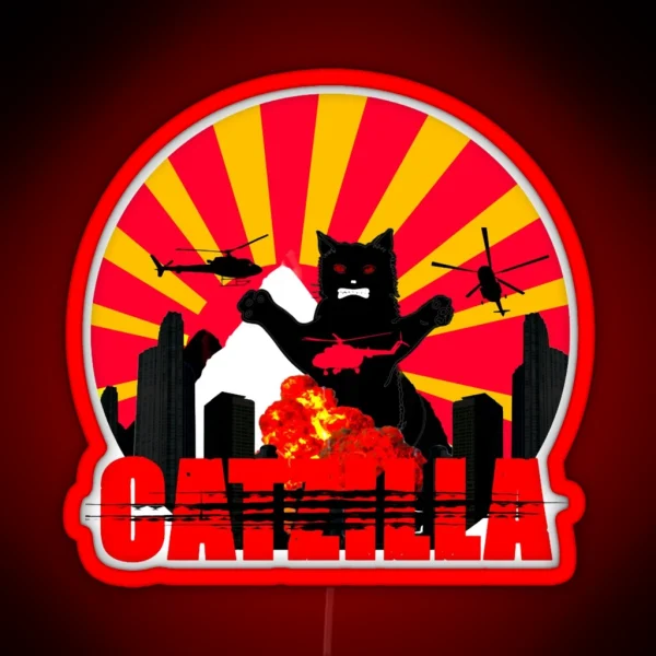 CATZILLA IS BACK RGB Neon Sign
