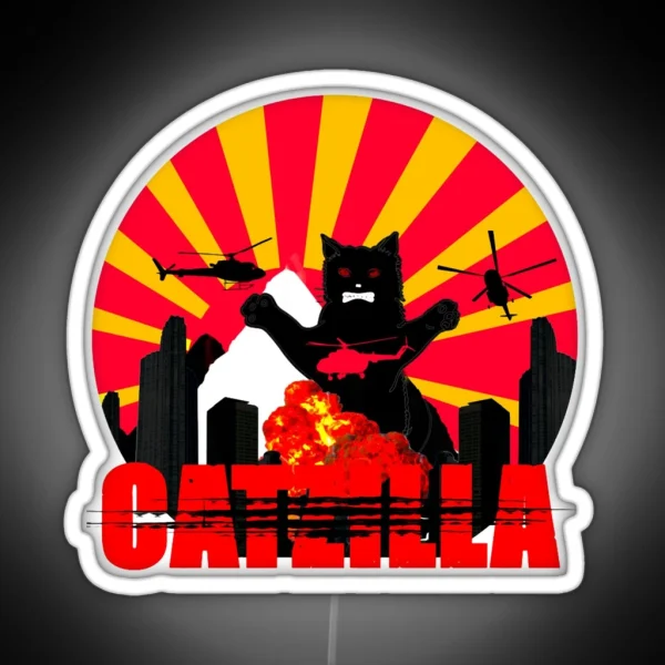 CATZILLA IS BACK RGB Neon Sign
