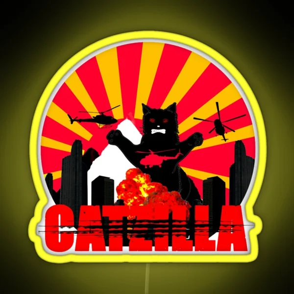 CATZILLA IS BACK RGB Neon Sign
