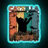 Catzilla Japanese Funny Retro Catzilla RGB Neon Sign - Image 3