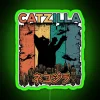 Catzilla Japanese Funny Retro Catzilla RGB Neon Sign - Image 4