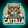 Catzilla Japanese Retro Vintage Sunset Cat Kitten Lovers RGB Neon Sign - Image 2