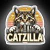 Catzilla Japanese Retro Vintage Sunset Cat Kitten Lovers RGB Neon Sign - Image 4