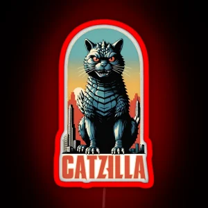 CATZILLA KAIJU RGB Neon Sign