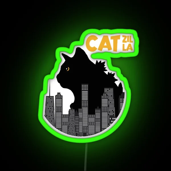 Catzilla Monster Japan RGB Neon Sign