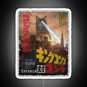 Catzilla Movie Perfect Gift RGB Neon Sign