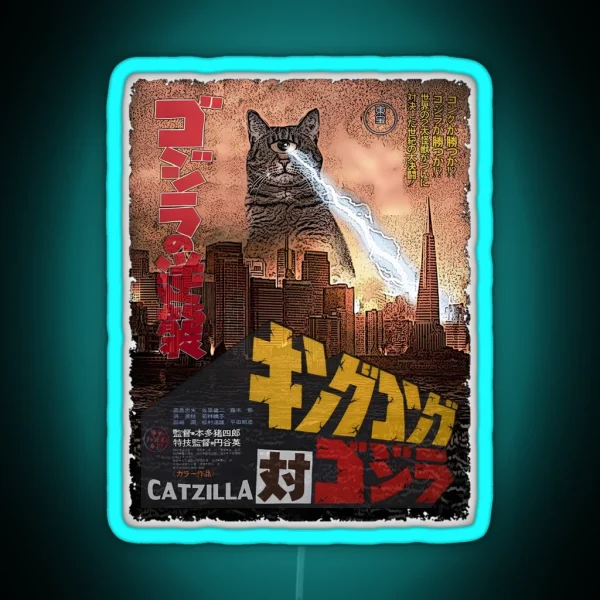 Catzilla Movie RGB Neon Sign